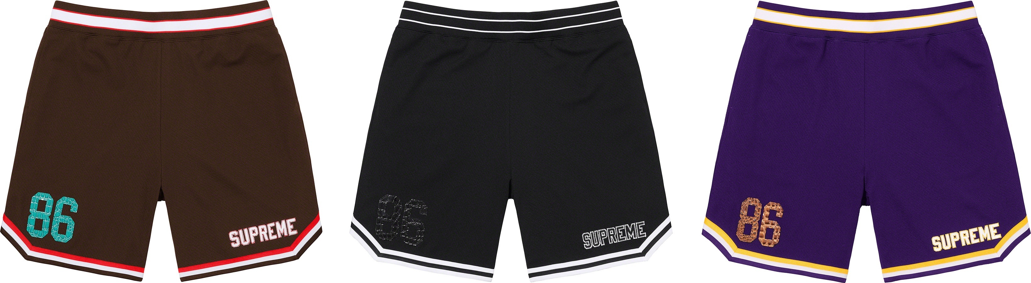 Faux Croc Basketball Short